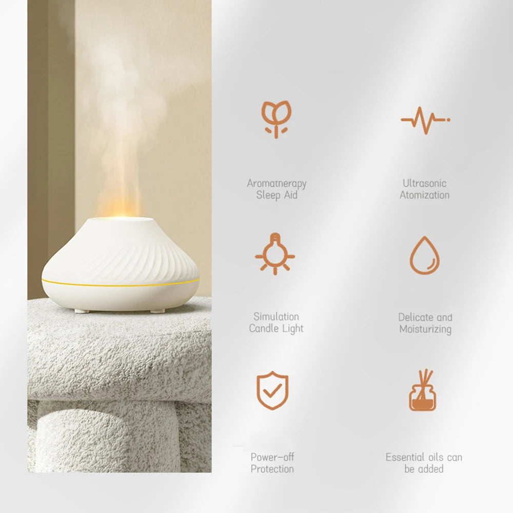 Volcanic LED Flame Aroma Diffuser
