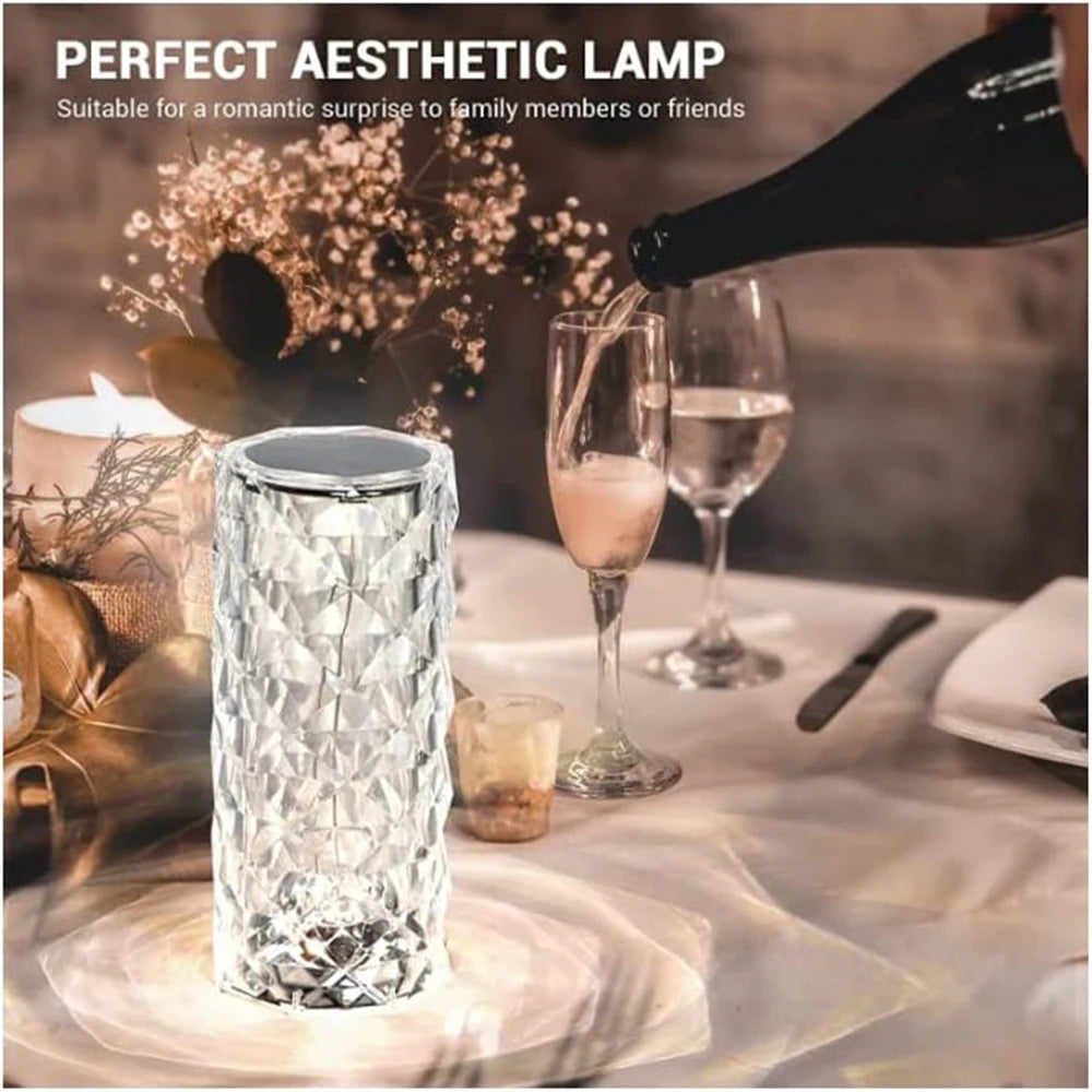Crystal Rose LED Touch Lamp