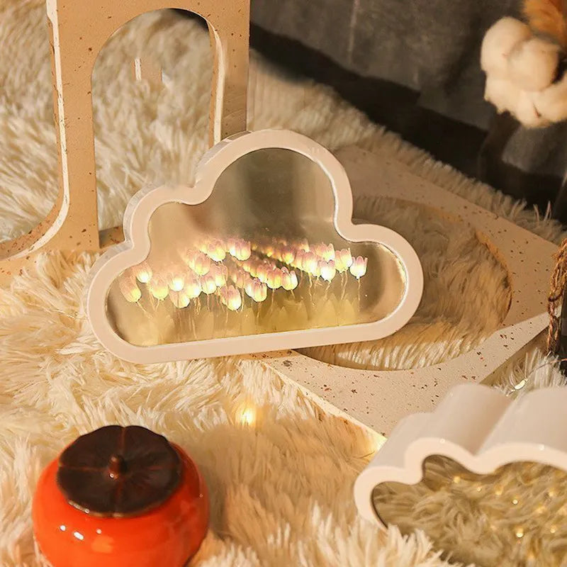 DIY Cloud Tulip Mirror LED Light